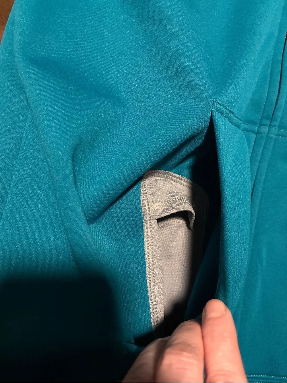 The North Face Blue Zip-Up Hoodie with Logo, size medium, warm, comfortable